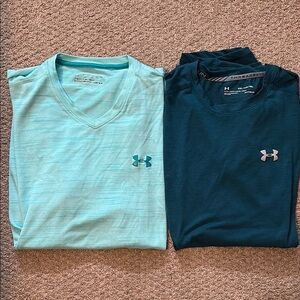Under Armour Teal and Blue T-Shirts